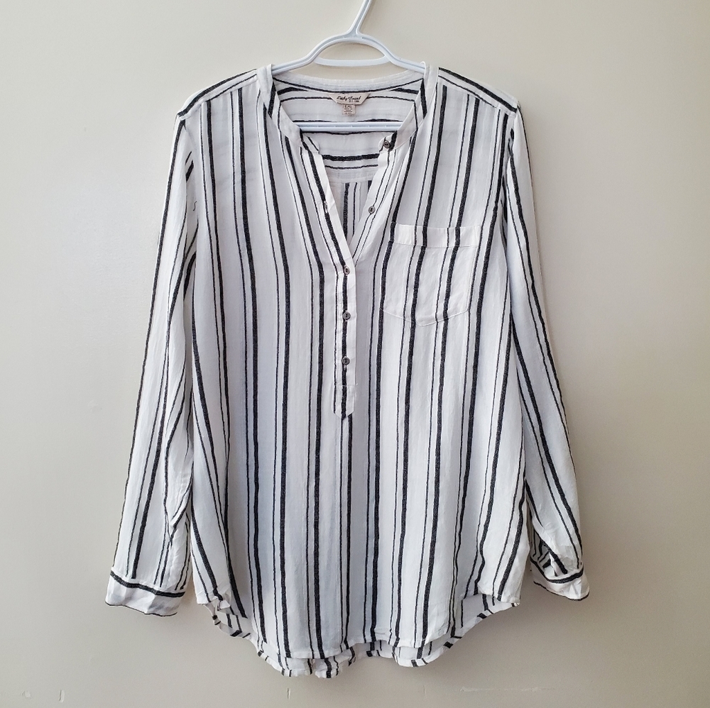 Lucky Brand Striped Long Sleeve Top